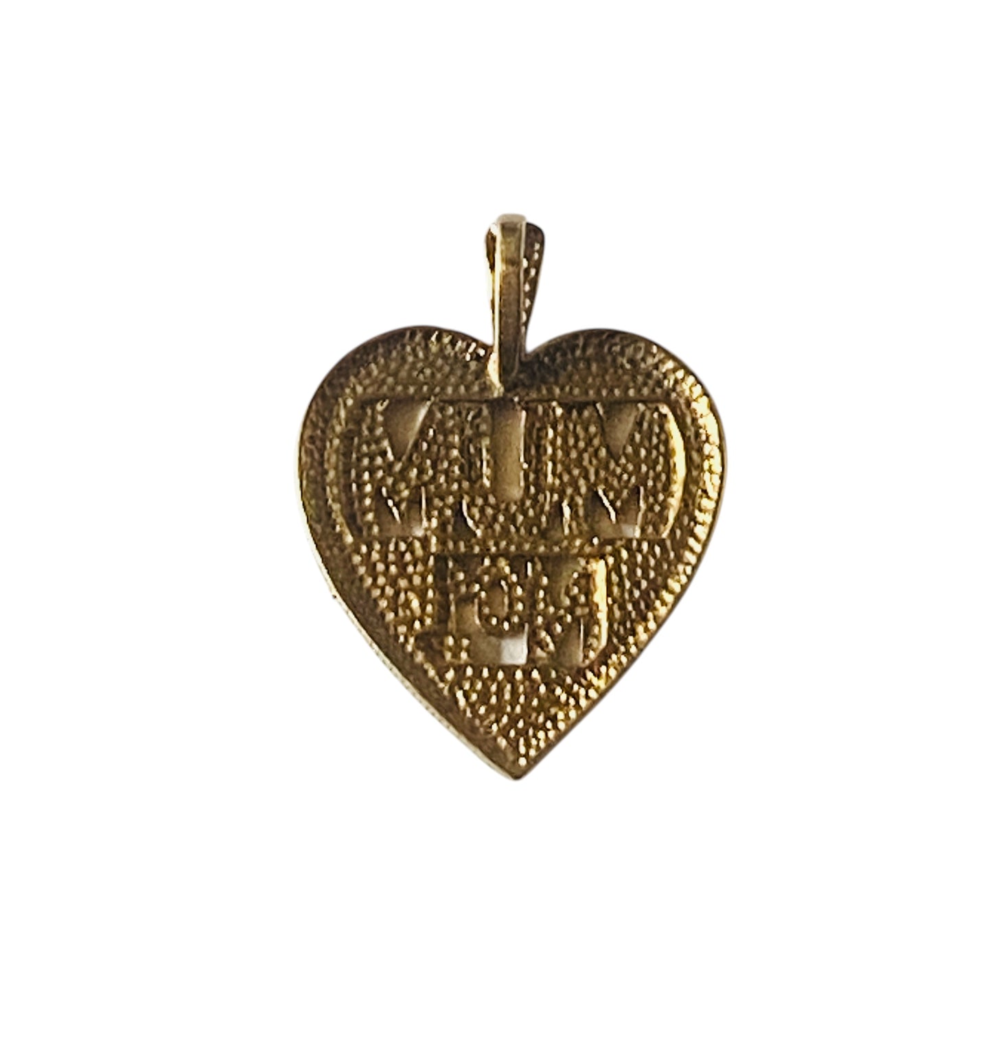 9ct No 1 mum pendant charm in a heart