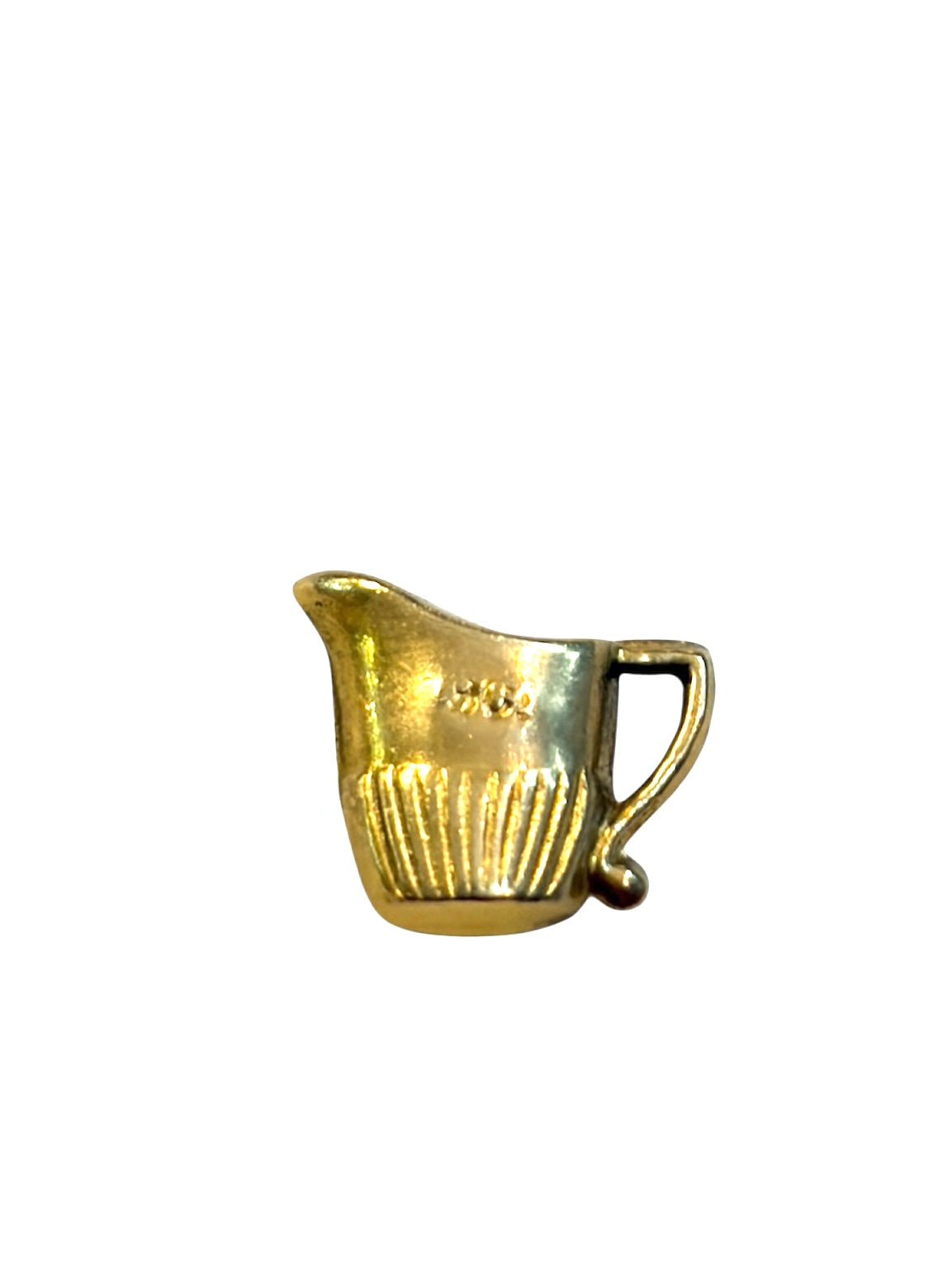 9ct vintage milk jug charm. hollow