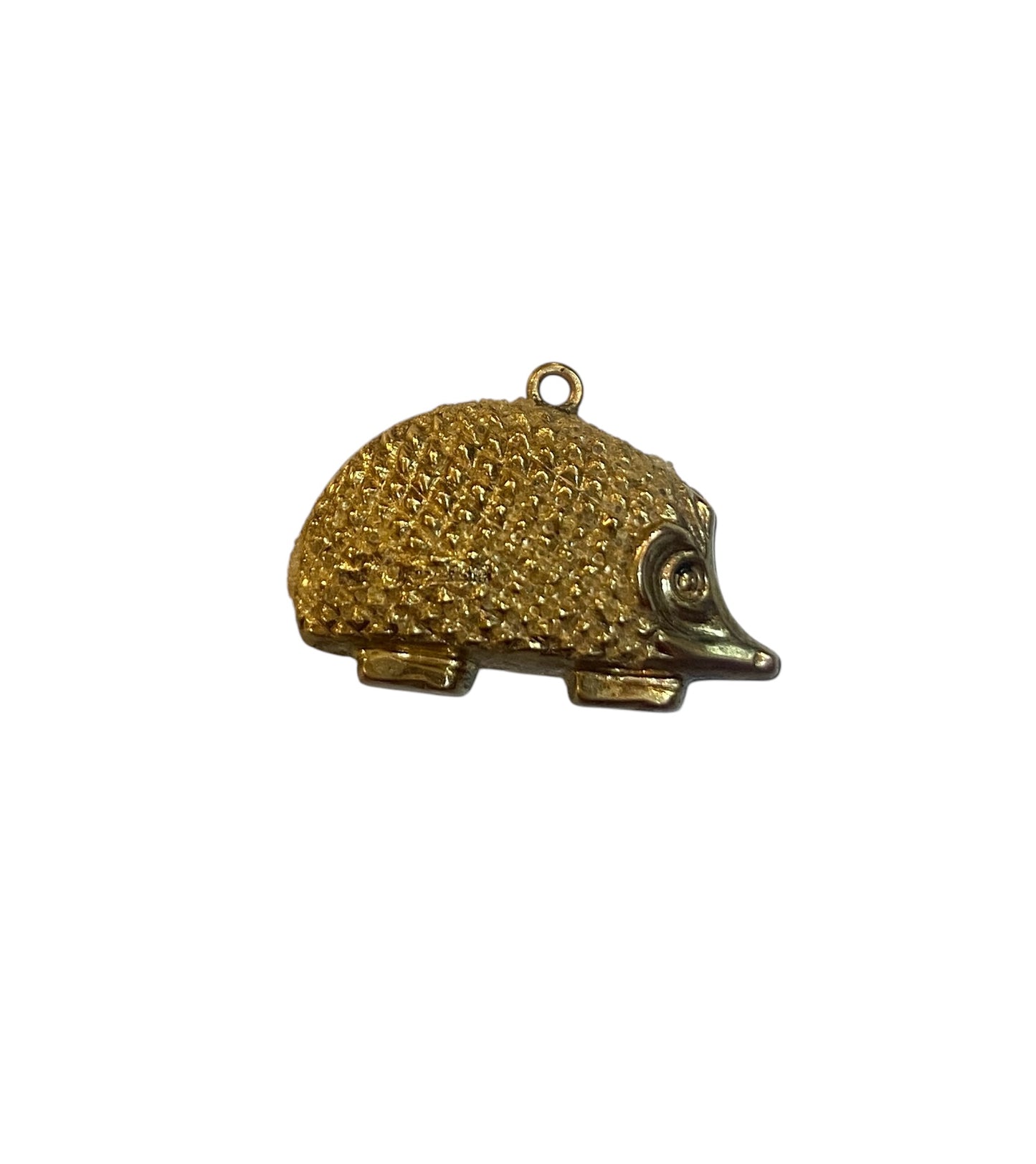 9CT VINTAGE HEDGEHOG CHARM. 0.9G
