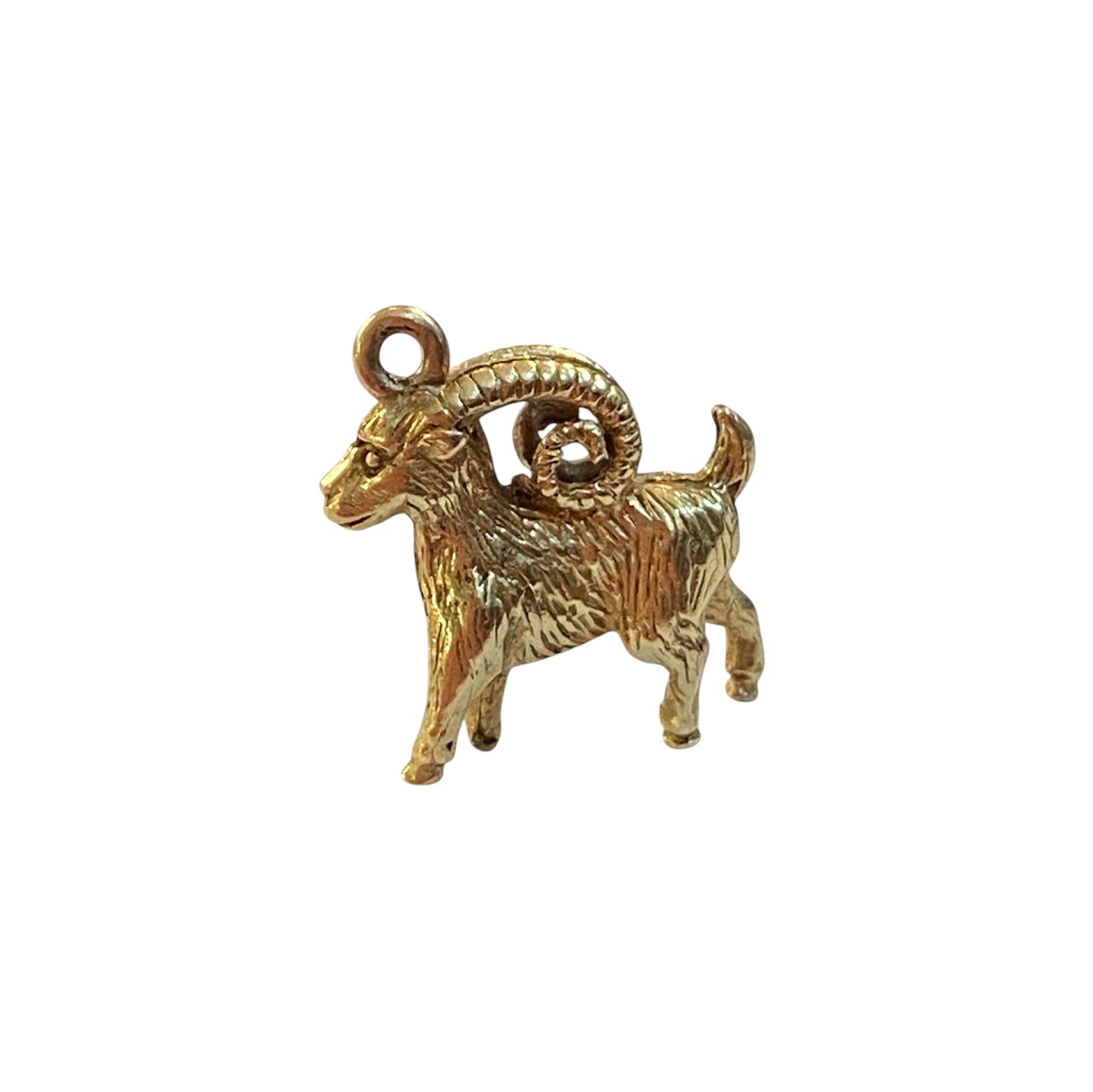 9ct vintage ram charm, Aries charm, circa 1959