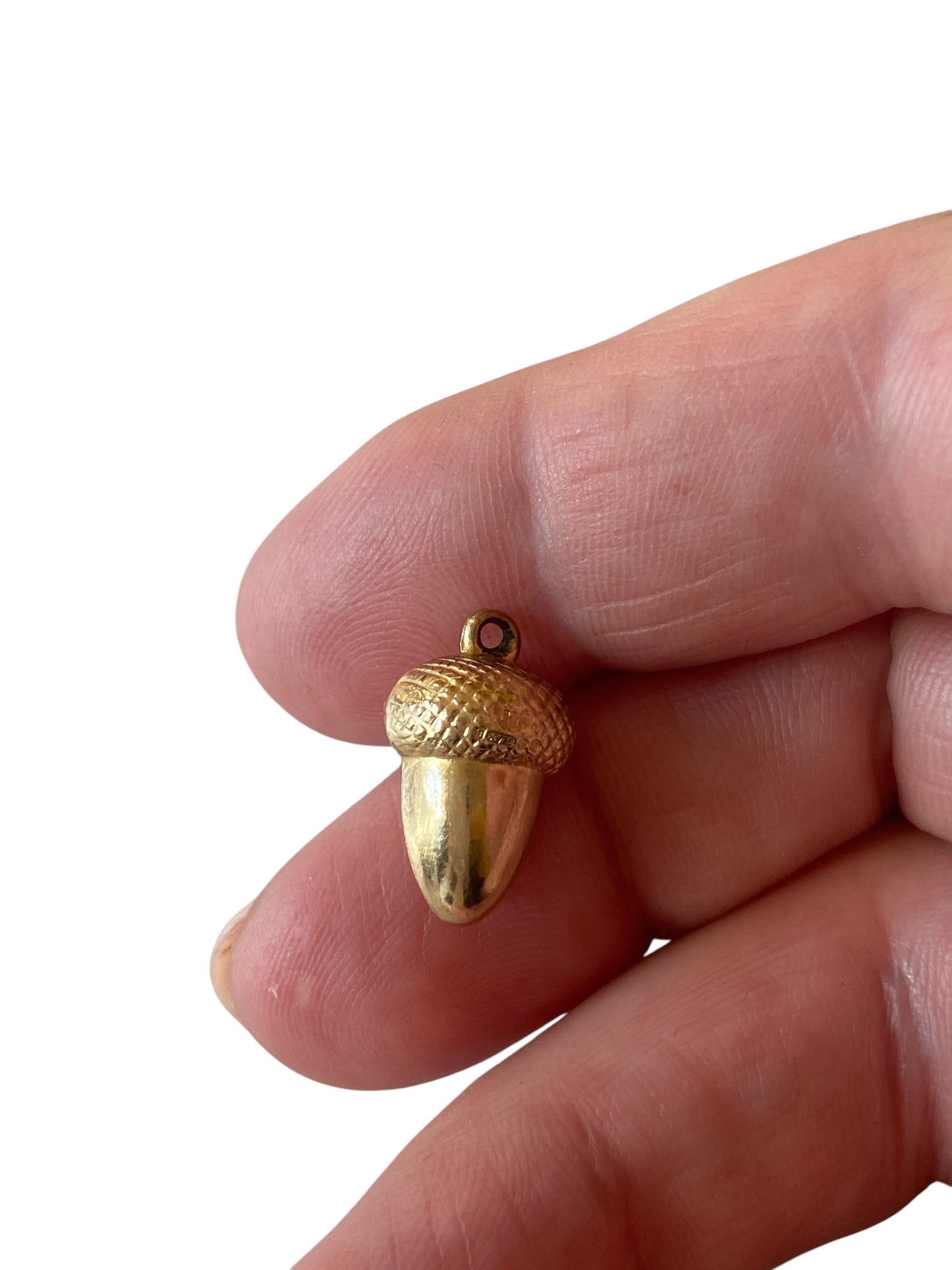 9ct vintage acorn charm circa 1968 by G&H