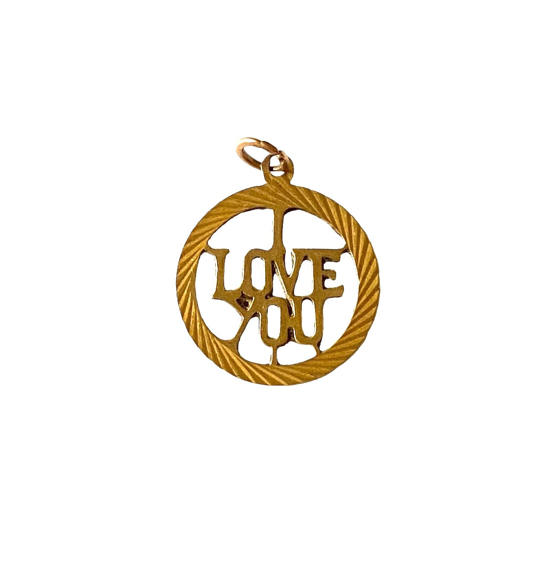9ct vintage 'I Love you' pendant charm by Georg jensen