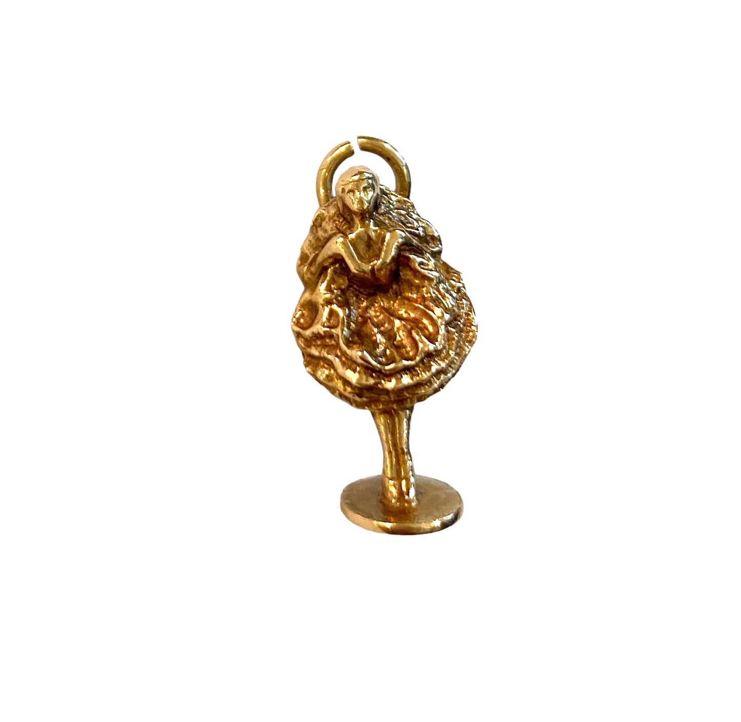 9ct cancan dancer charm vintage London 1963