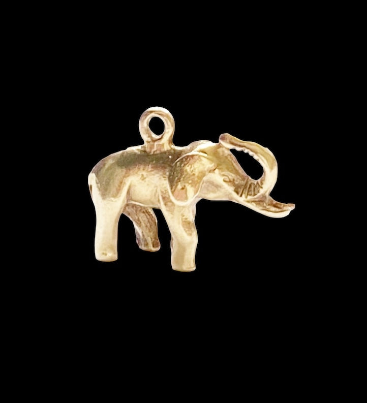 9ct 375 vintage gold solid elephant charm