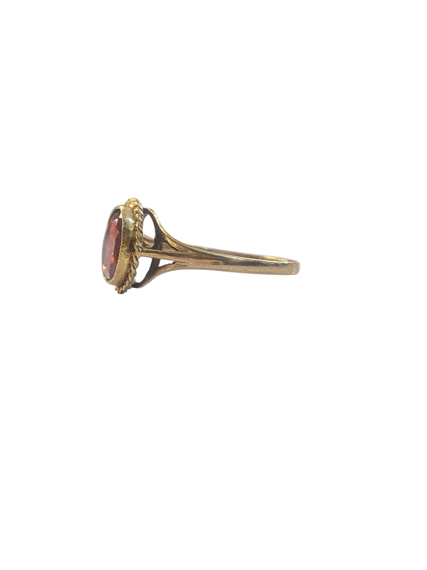 9ct vintage garnet ring , circa 1989, ring size ~N