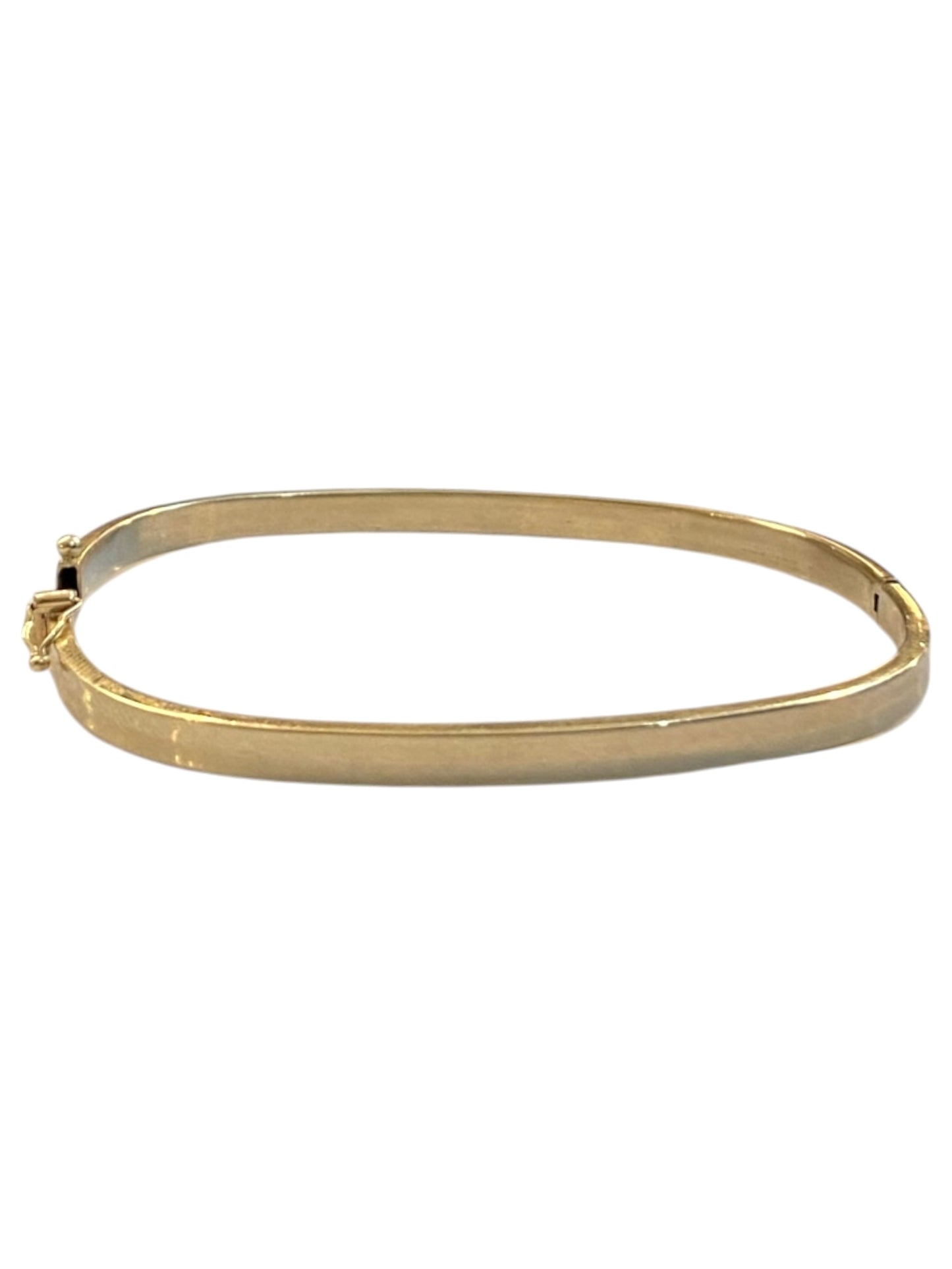 9ct vintage plain bangle. hinged, 6.2g