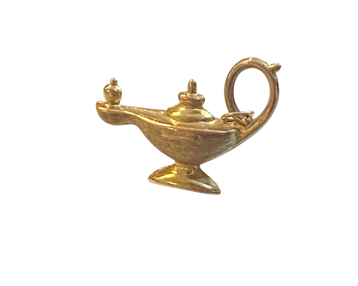 9ct vintage genie lamp , 1.4g maker FM circa 1978, hollow