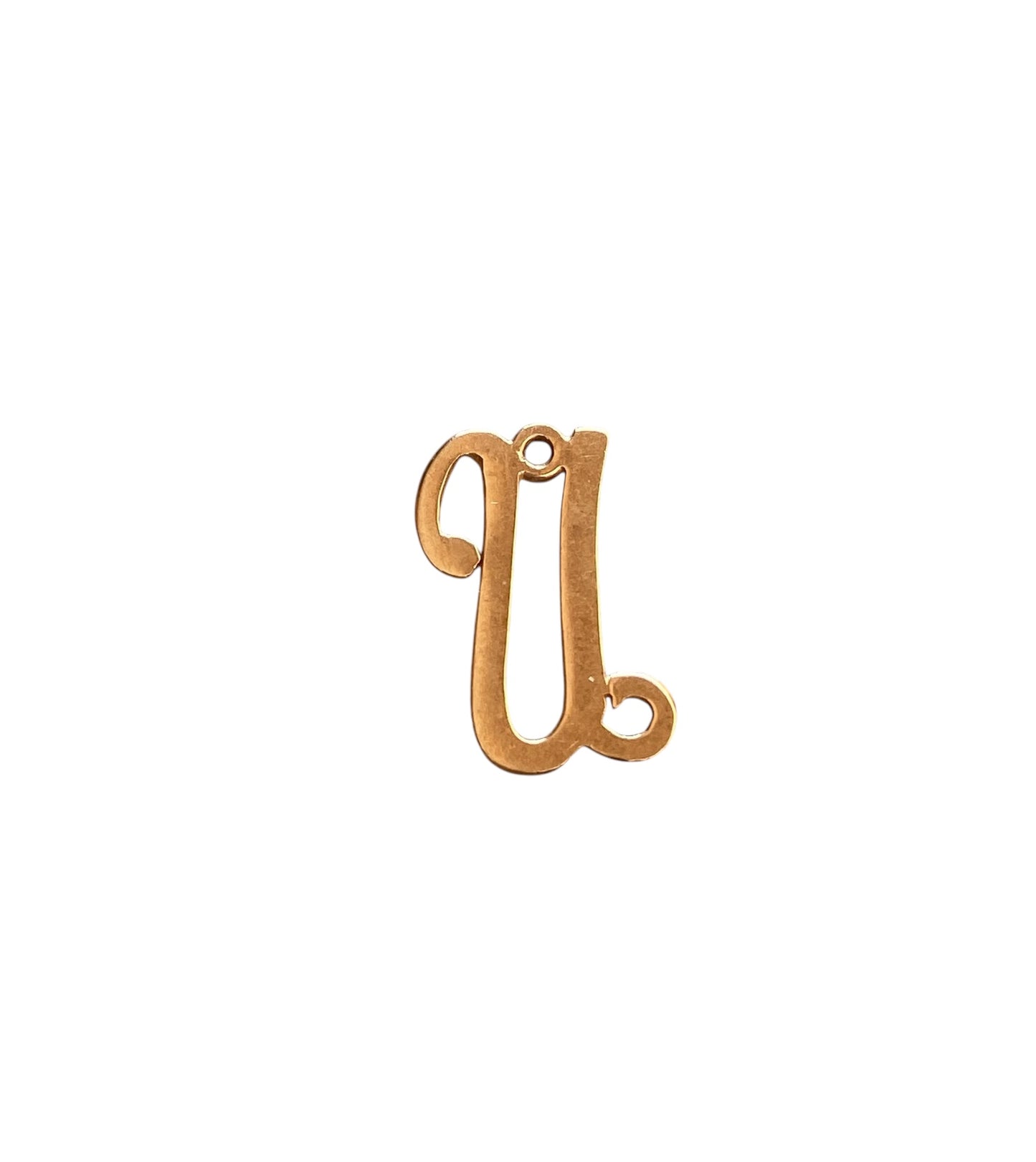 9ct vintage / pre owned initial letter U. 1.2g