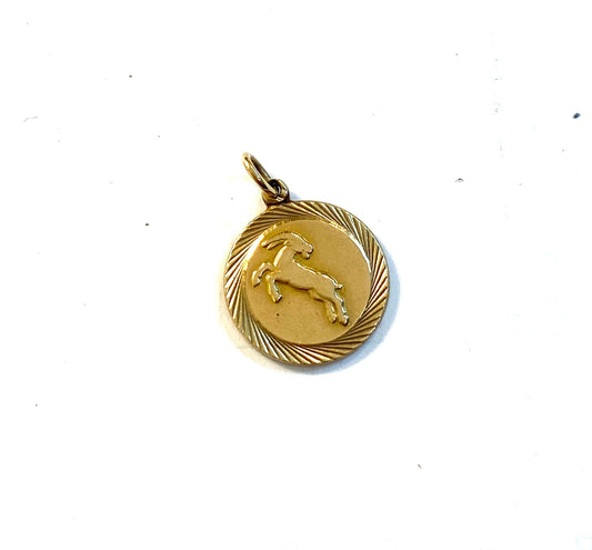 9ct 375 vintage Capricorn charm circa 1962