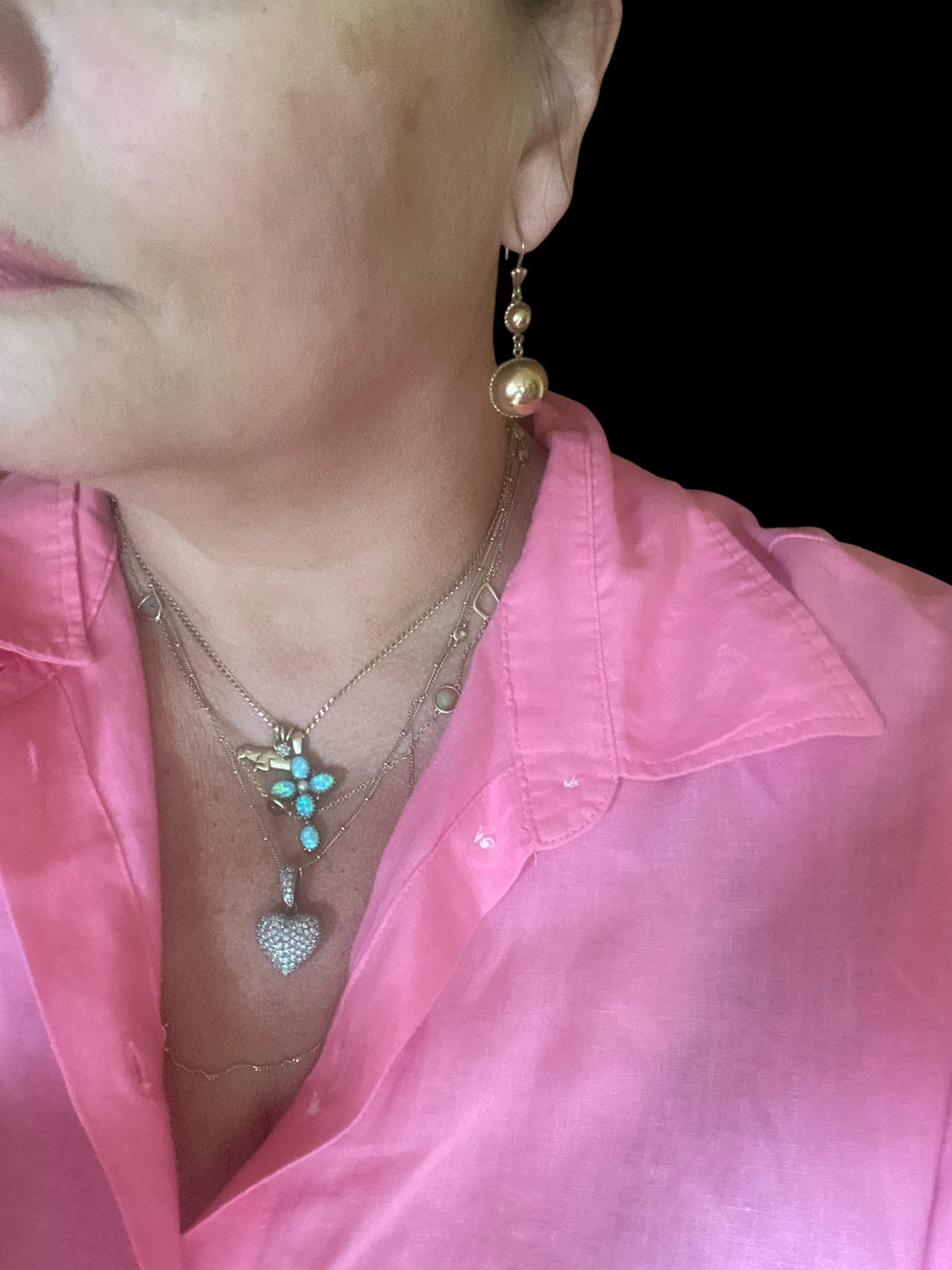 9ct vintage orb earrings circa 1972