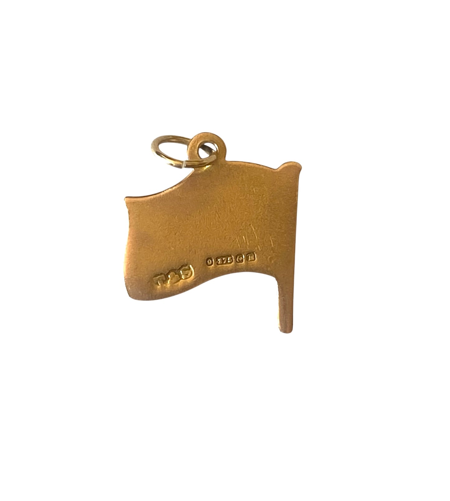 9ct vintage Union Jack flag charm , enamelled, circa 1951
