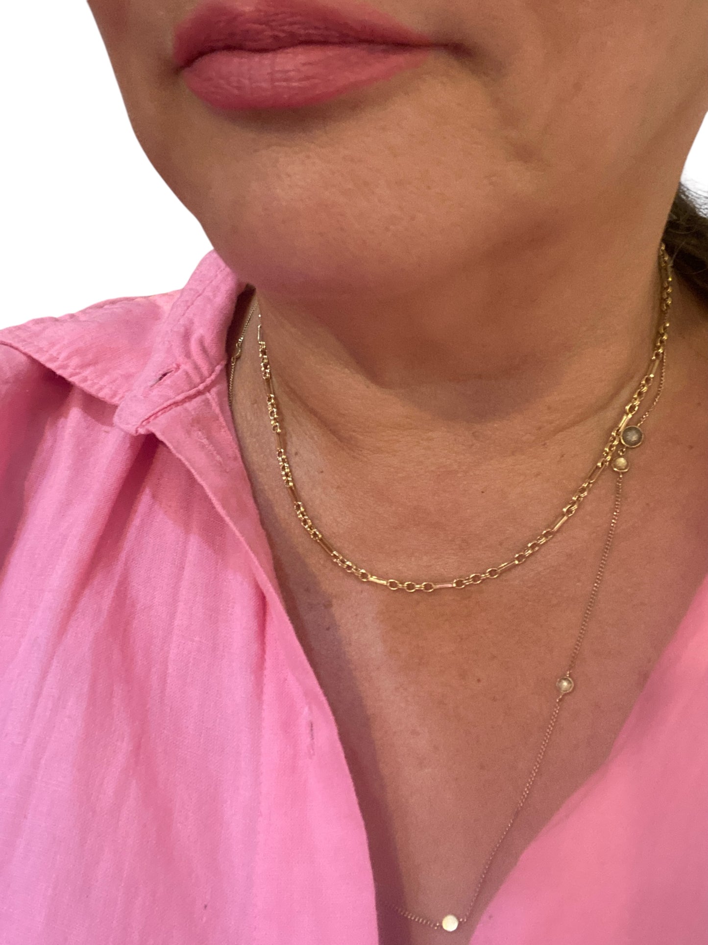 9ct vintage chain, versatile fancy link 18 1/2 inches 47cm