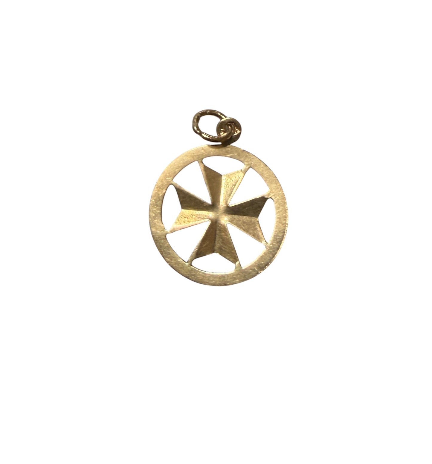 18ct vintage large Maltese cross charm / pendant 2.23g