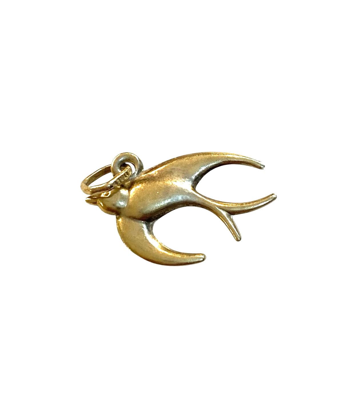 9ct vintage-preowned swallow charm / pendant