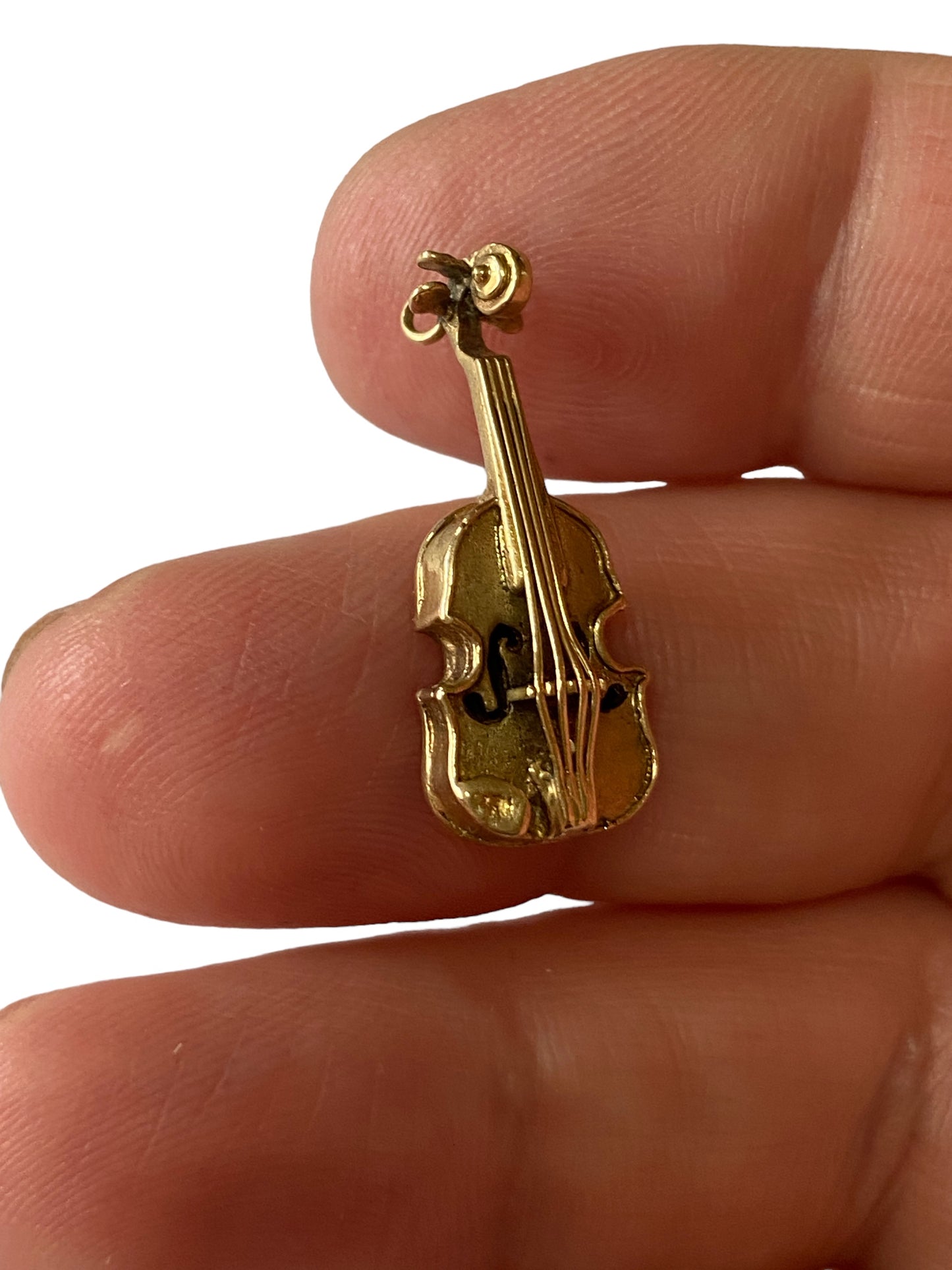 9ct vintage violin charm circa 1955