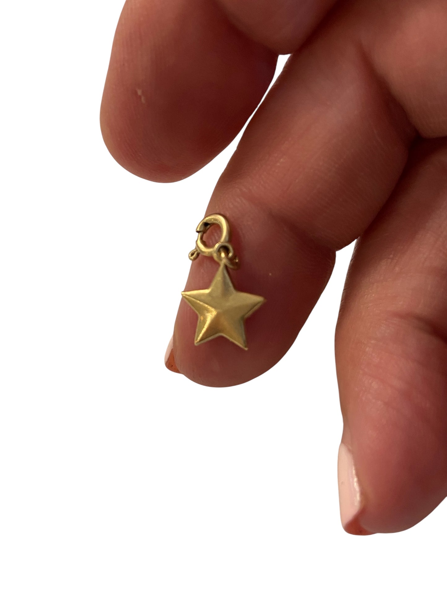 9ct pre owned SMALL star charm. HOLLOW