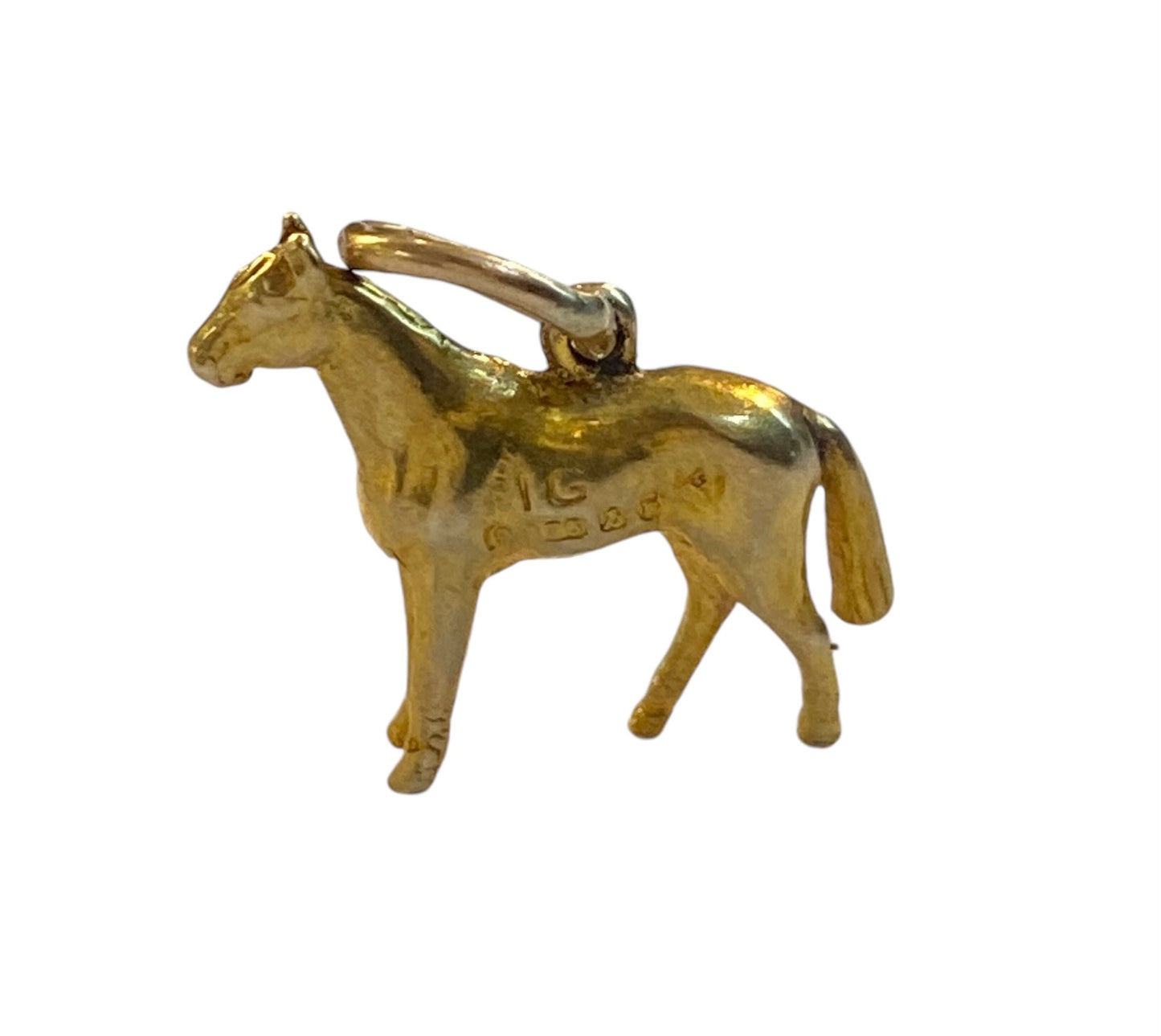 9ct vintage Horse charm circa 1957 1.6g