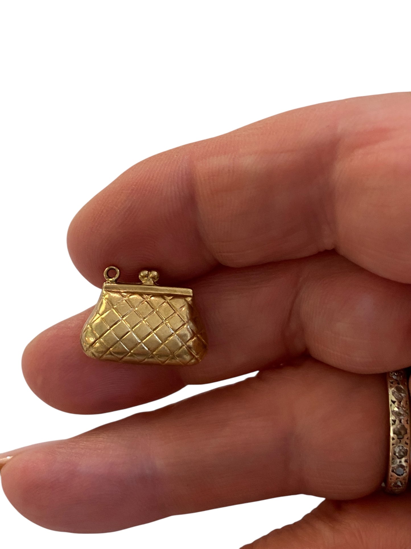 9ct vintage purse charm by WHC circa 1973
