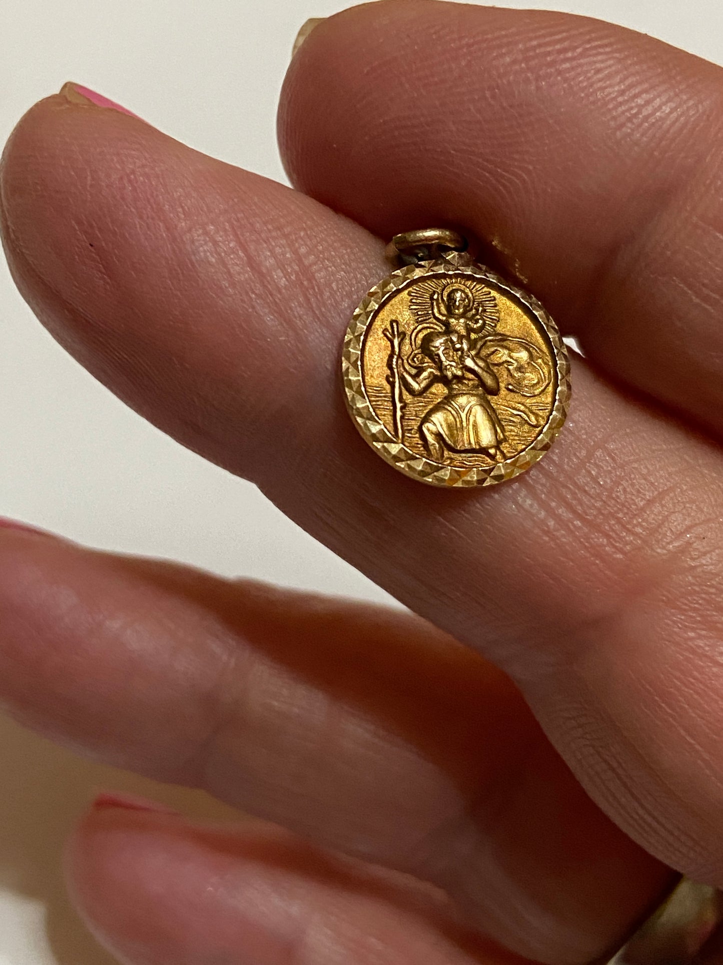 9ct vintage St Christopher charm circa 1966 by Georg Jensen