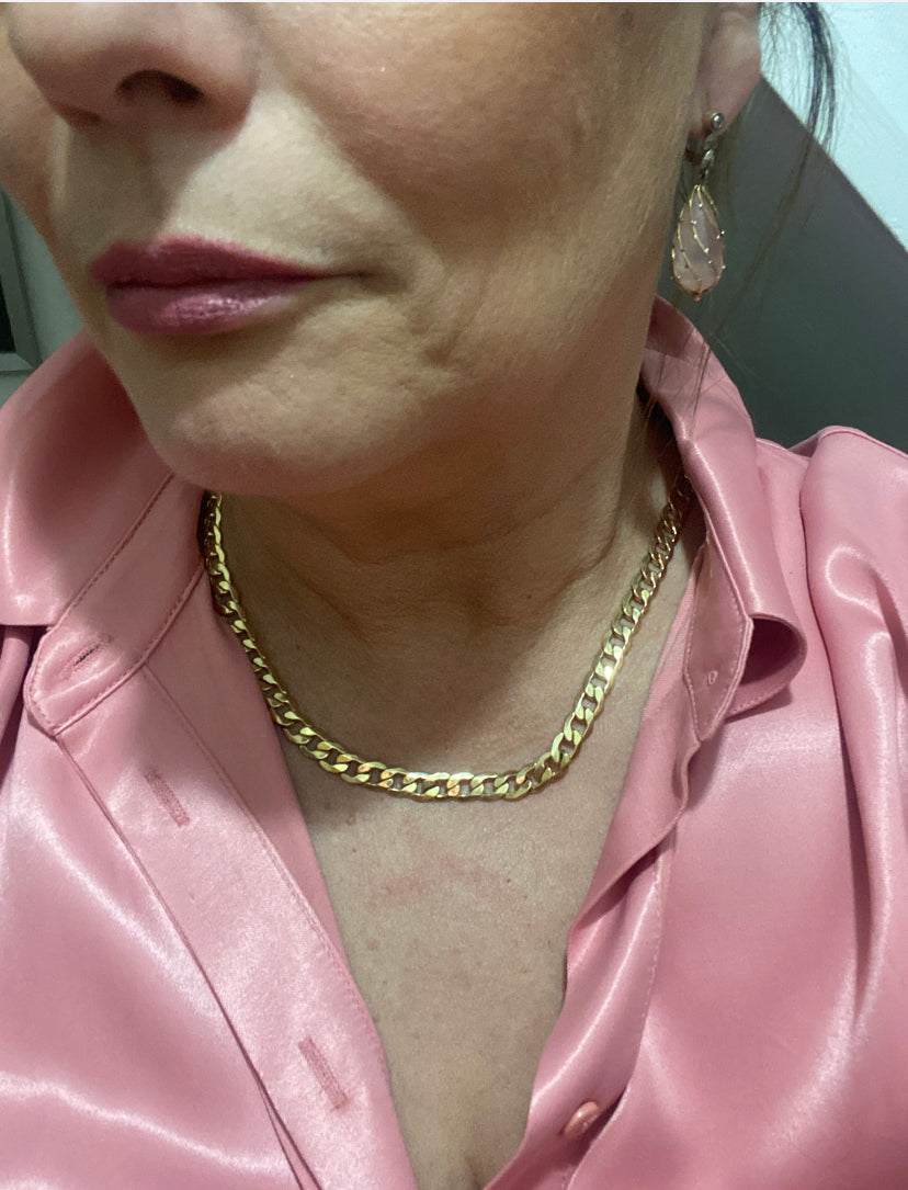 9ct 375 curb link / cuban link chain 16.8g 20 inch