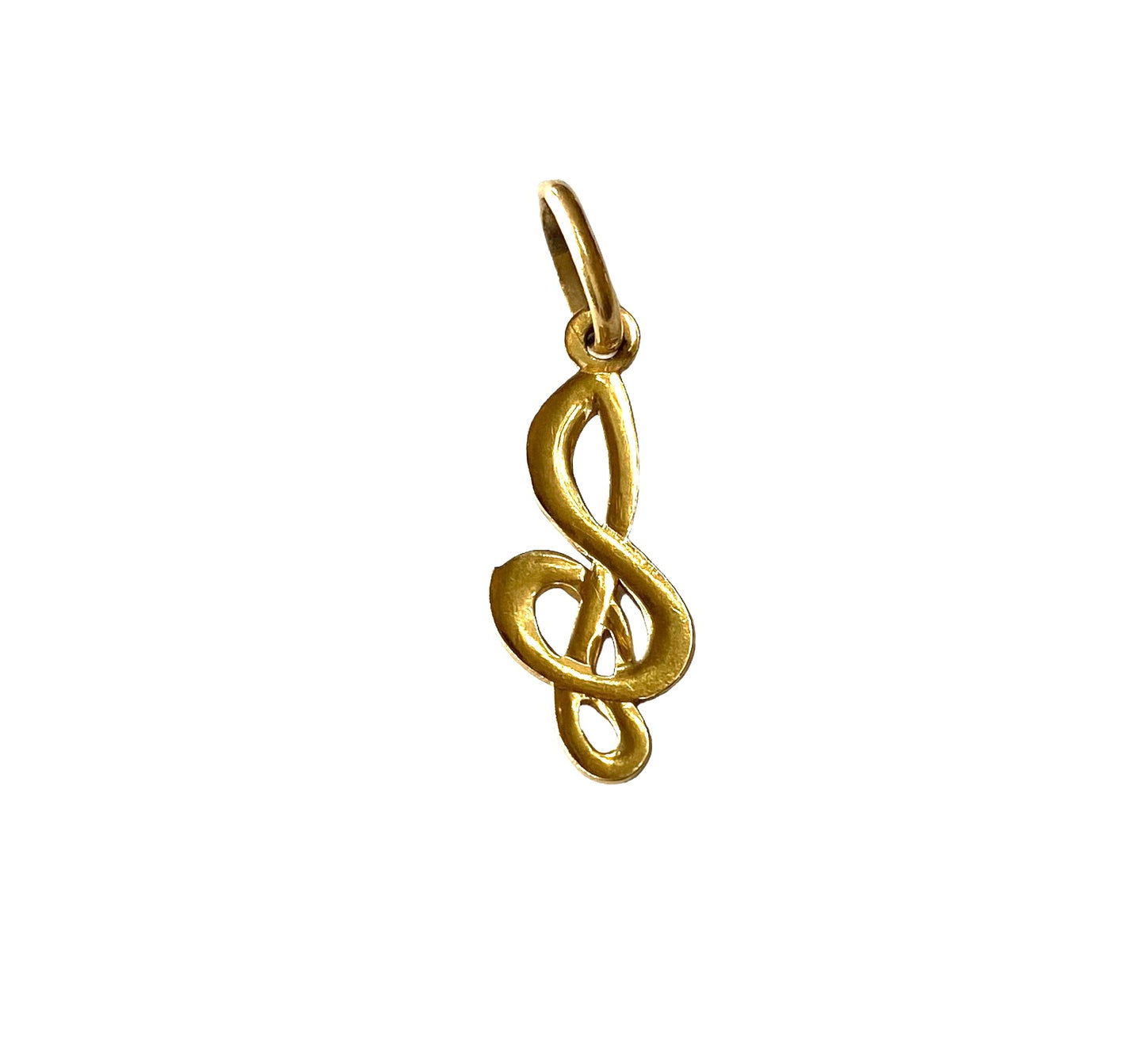 9ct gold treble clef charm / pendant