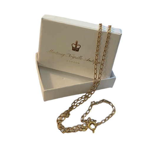 9ct vintage curb link chain 21 inches long 6.2g