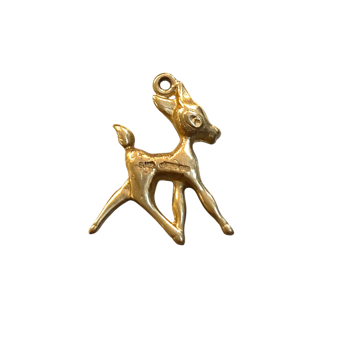 9ct vintage Bambi charm, deer charm, circa 1974