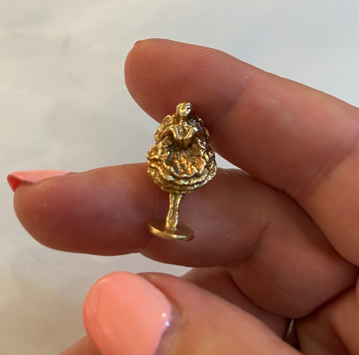 9ct cancan dancer charm vintage London 1963