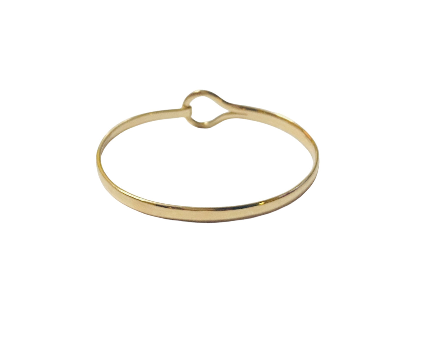 9ct vintage hook clasp bangle. 12.8g circa 1980 London