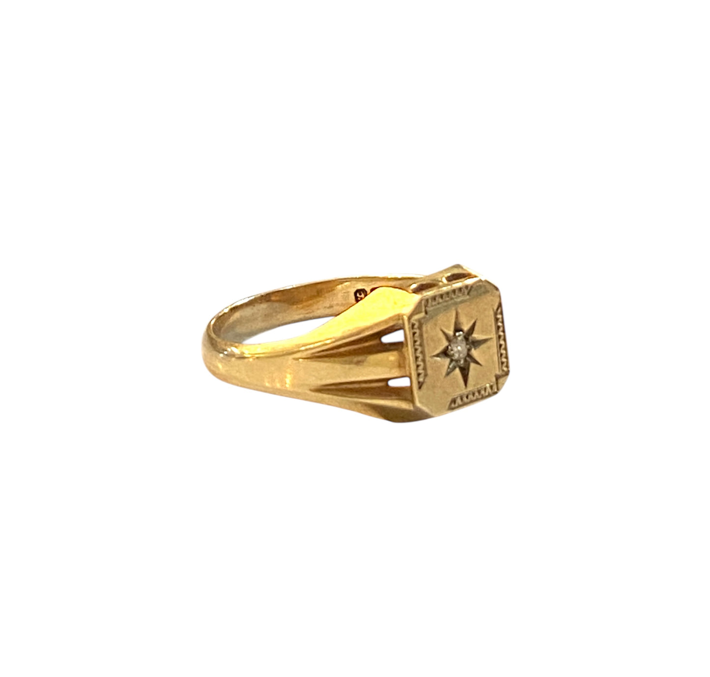 9ct vintage signet ring circa 1956 ring size V