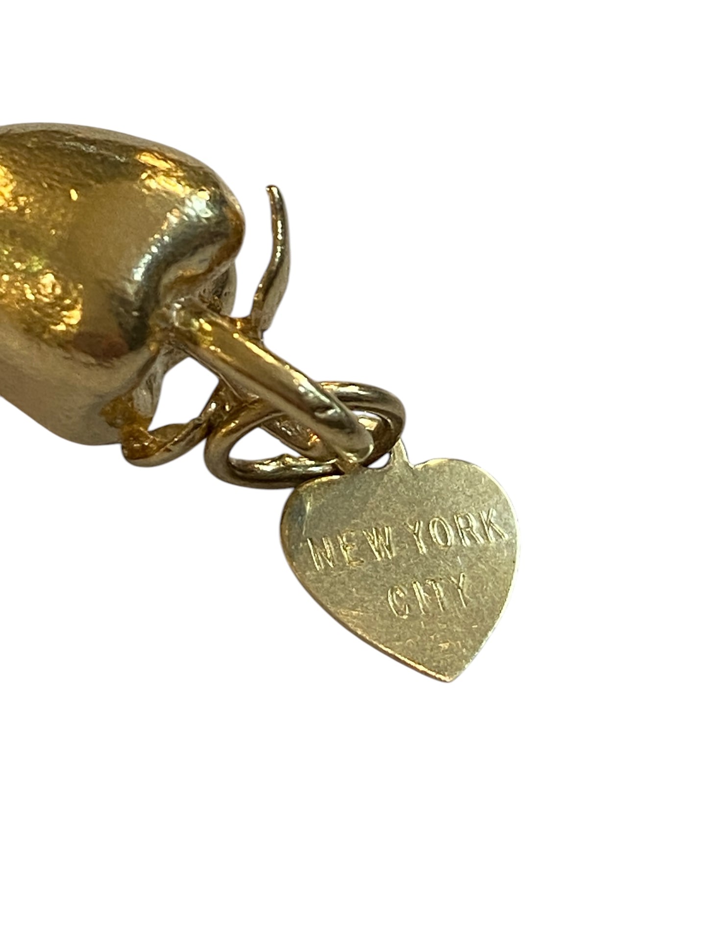 14ct vintage apple charm, Big Apple, New York