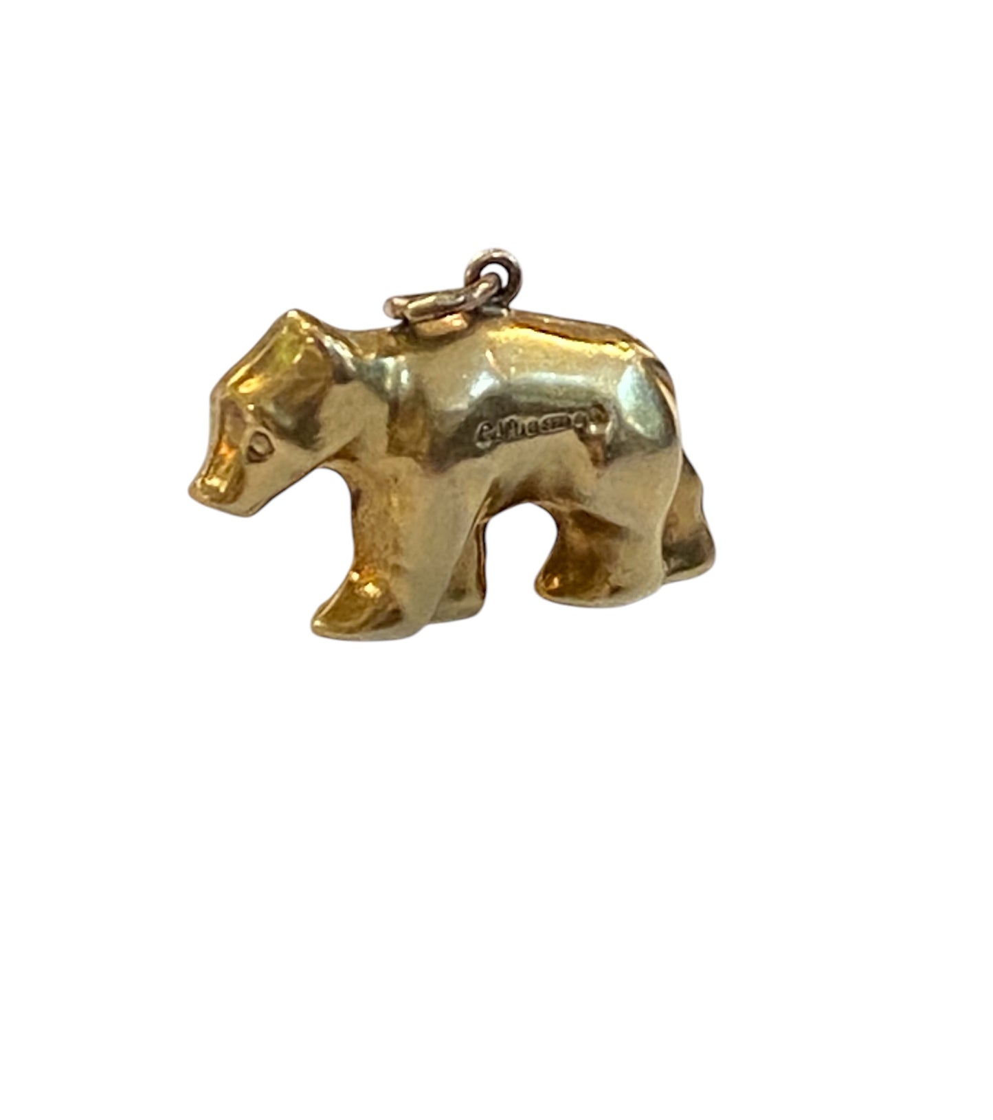 9ct vintage polar bear charm / pendant. by Georg Jensen, circa 1970 HOLLOW