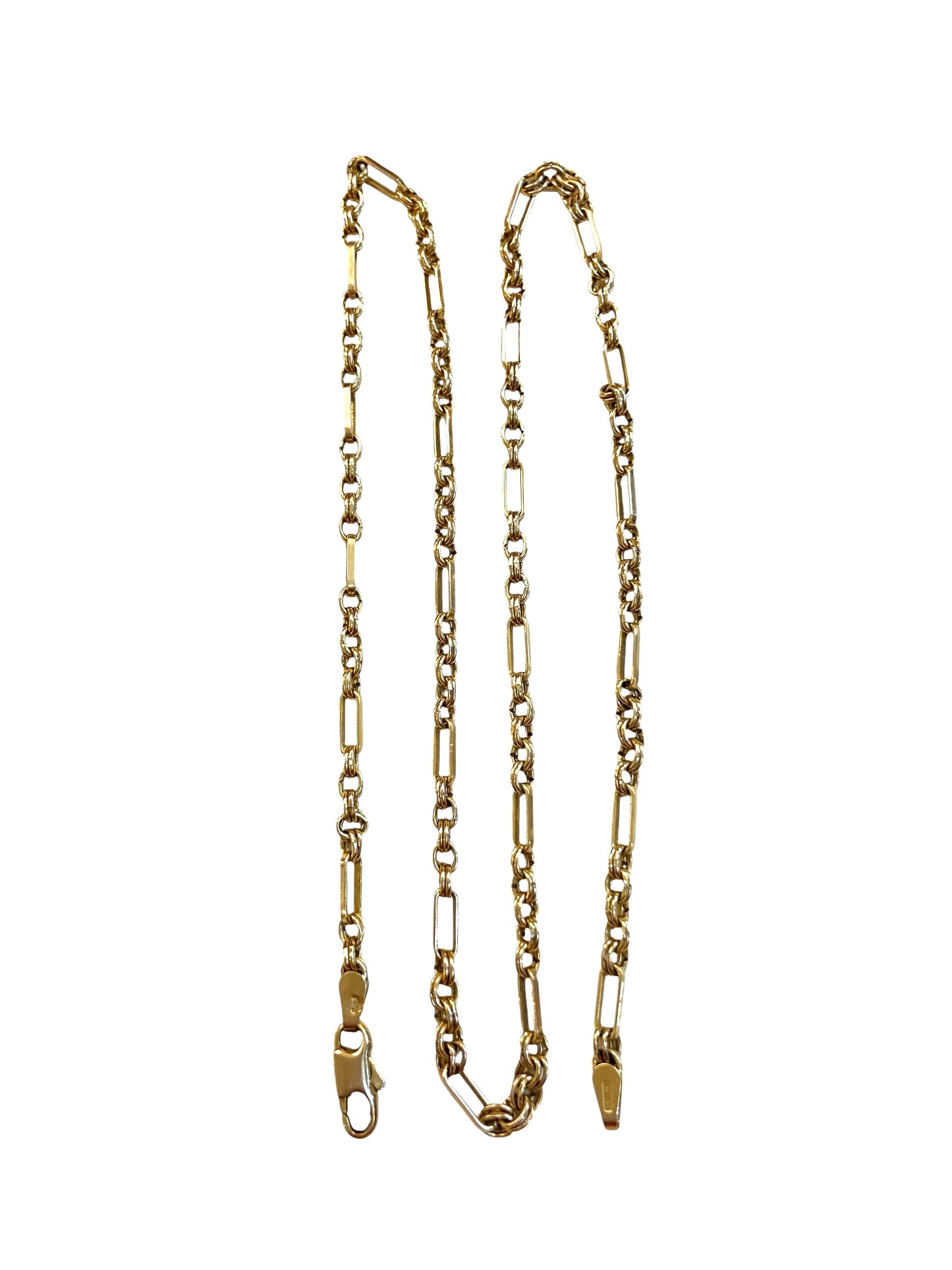 9ct vintage chain, versatile fancy link 18 1/2 inches 47cm