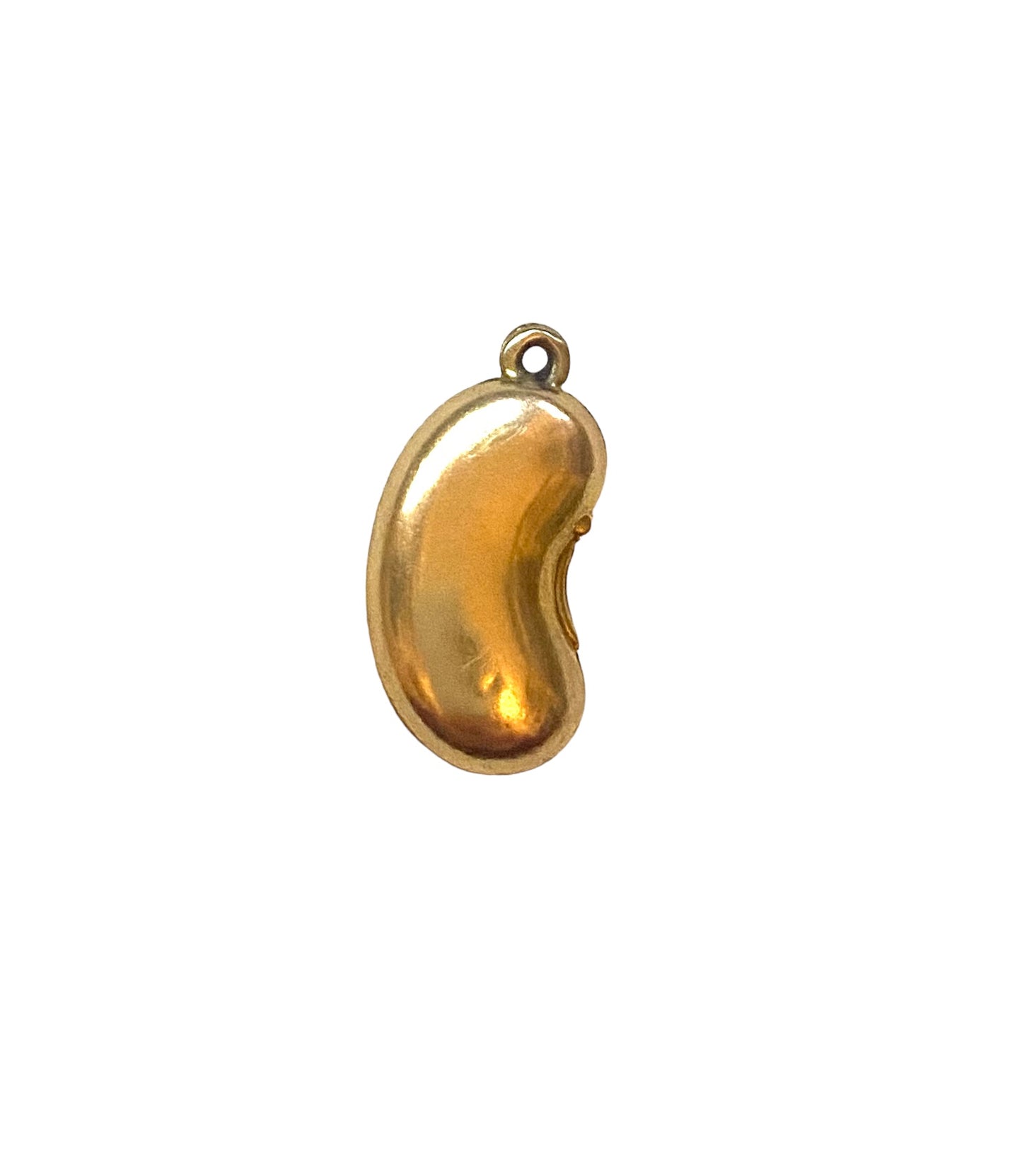 9ct vintage lucky kidney bean charm / pendant circa 1963