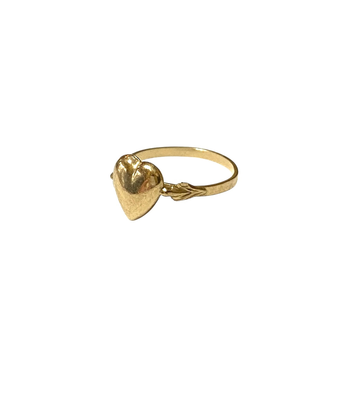 9ct heart shaped baby ring size E. christening gift