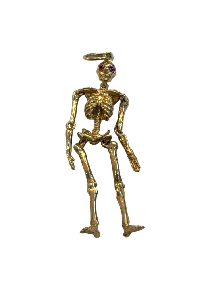 9ct vintage skeleton pendant, articulated . circa 1999. 9.2g