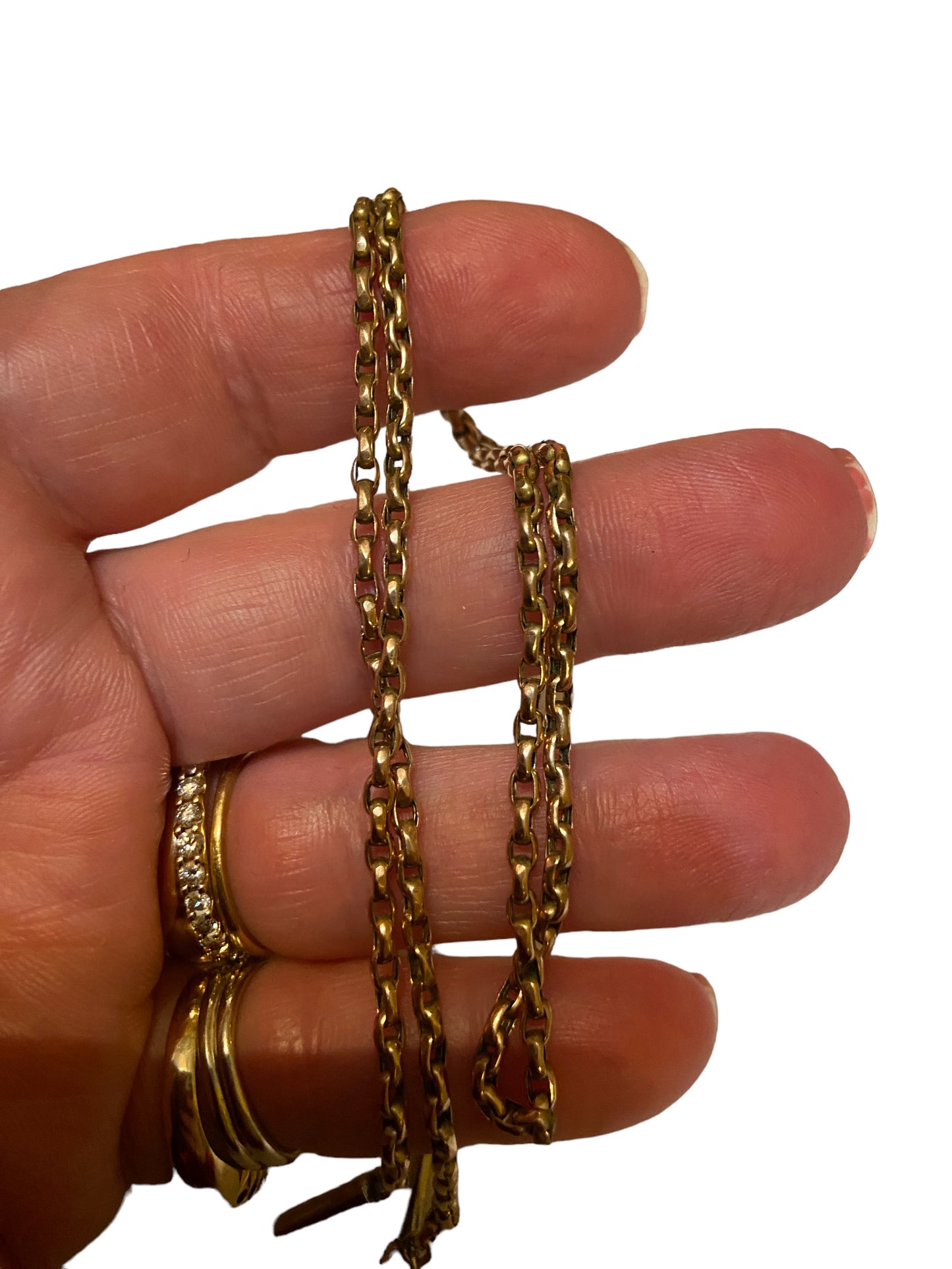 9ct antique rose gold chain / necklace 18 inches 46 cm 6.6g