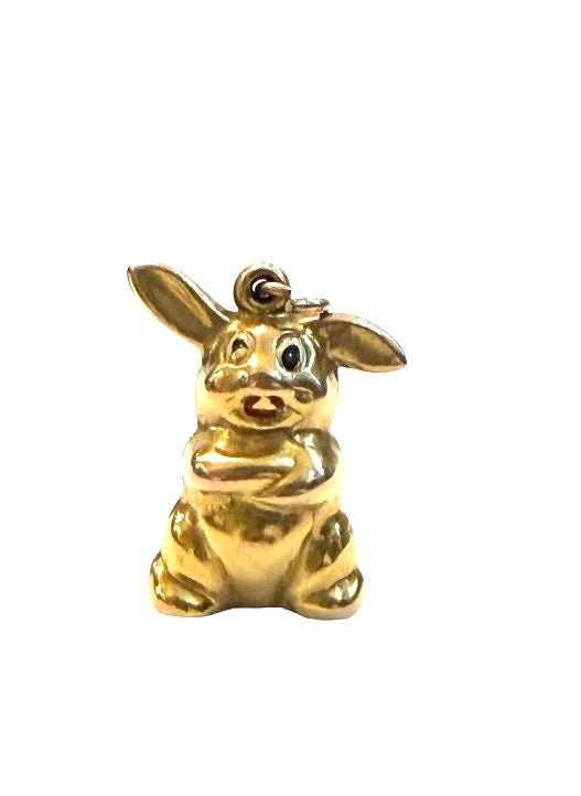 9ct vintage rabbit charm by Georg Jensen circa 1972