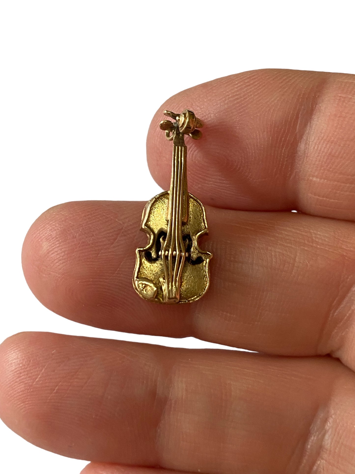 9ct vintage violin charm circa 1955