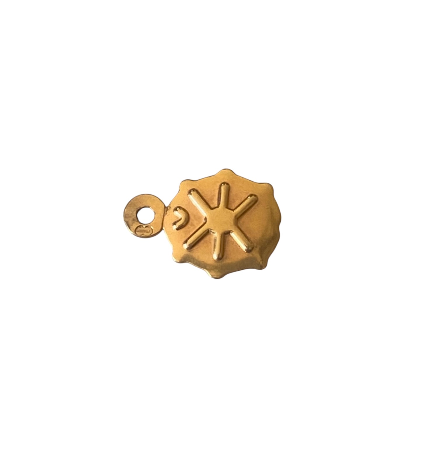 9ct pre owned lady bird charm. enamelled.