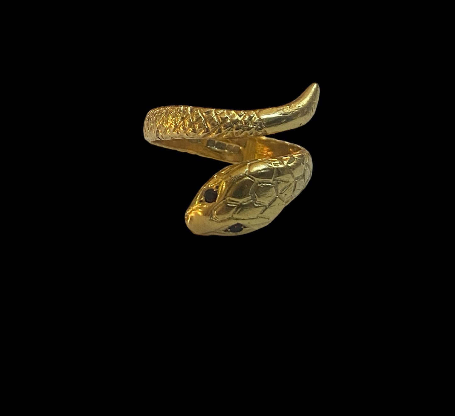 9ct vintage snake ring circa 1975 ring size O