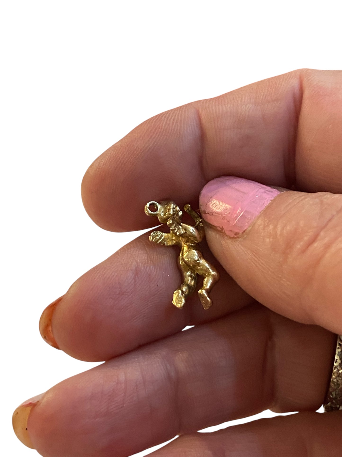 9ct vintage cupid charm / pendant 2.6g