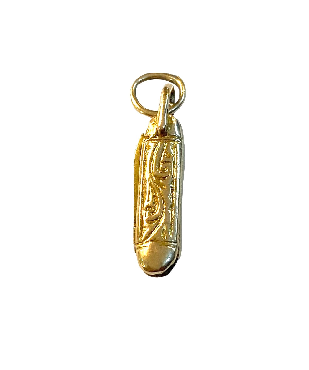 9ct miniature opening pen knife charm circa 1959