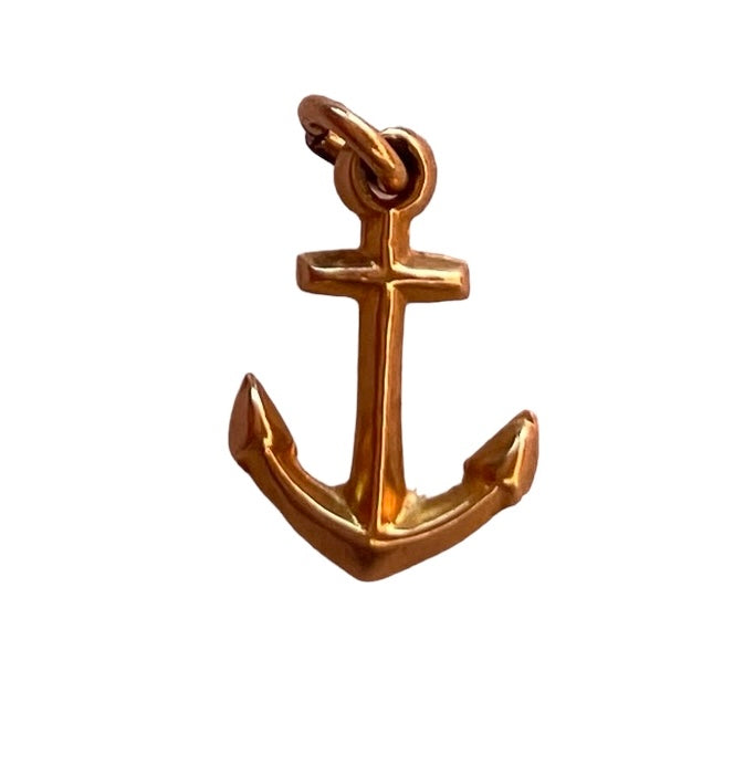 9ct vintage Small anchor charm / pendant circa 1951