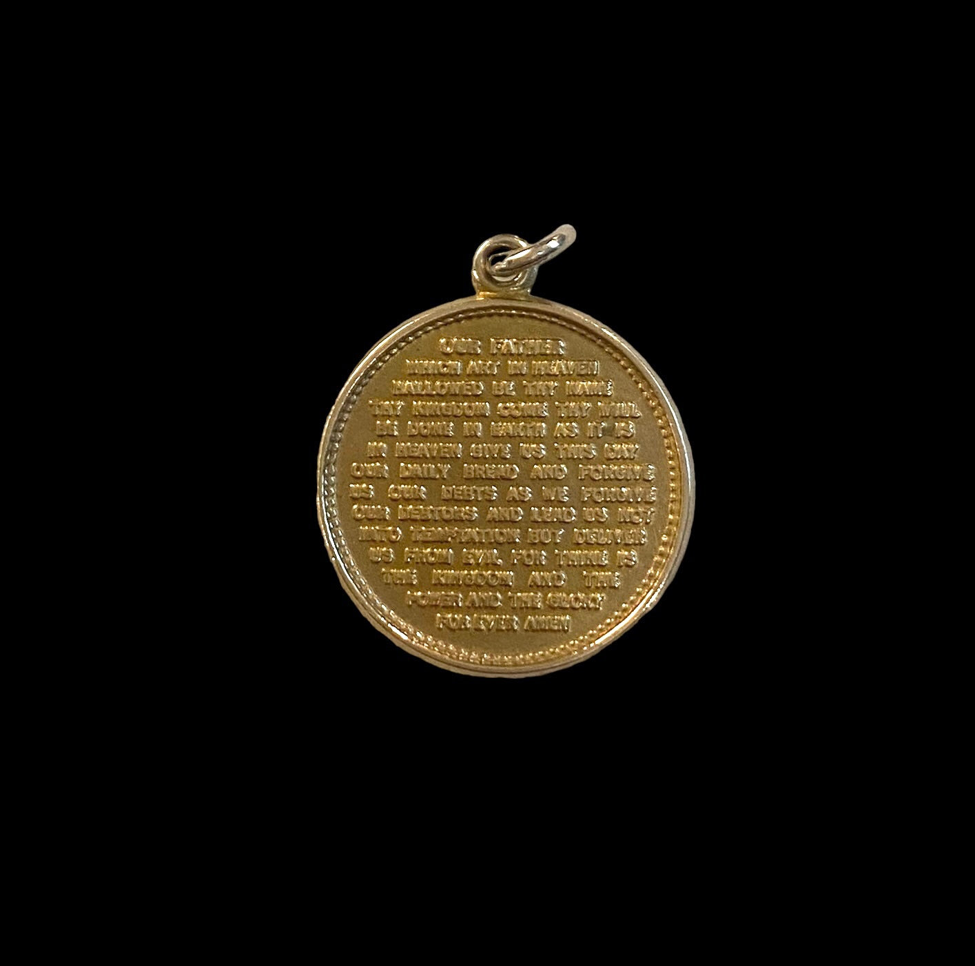 9ct vintage our father disc Birmingham 1970