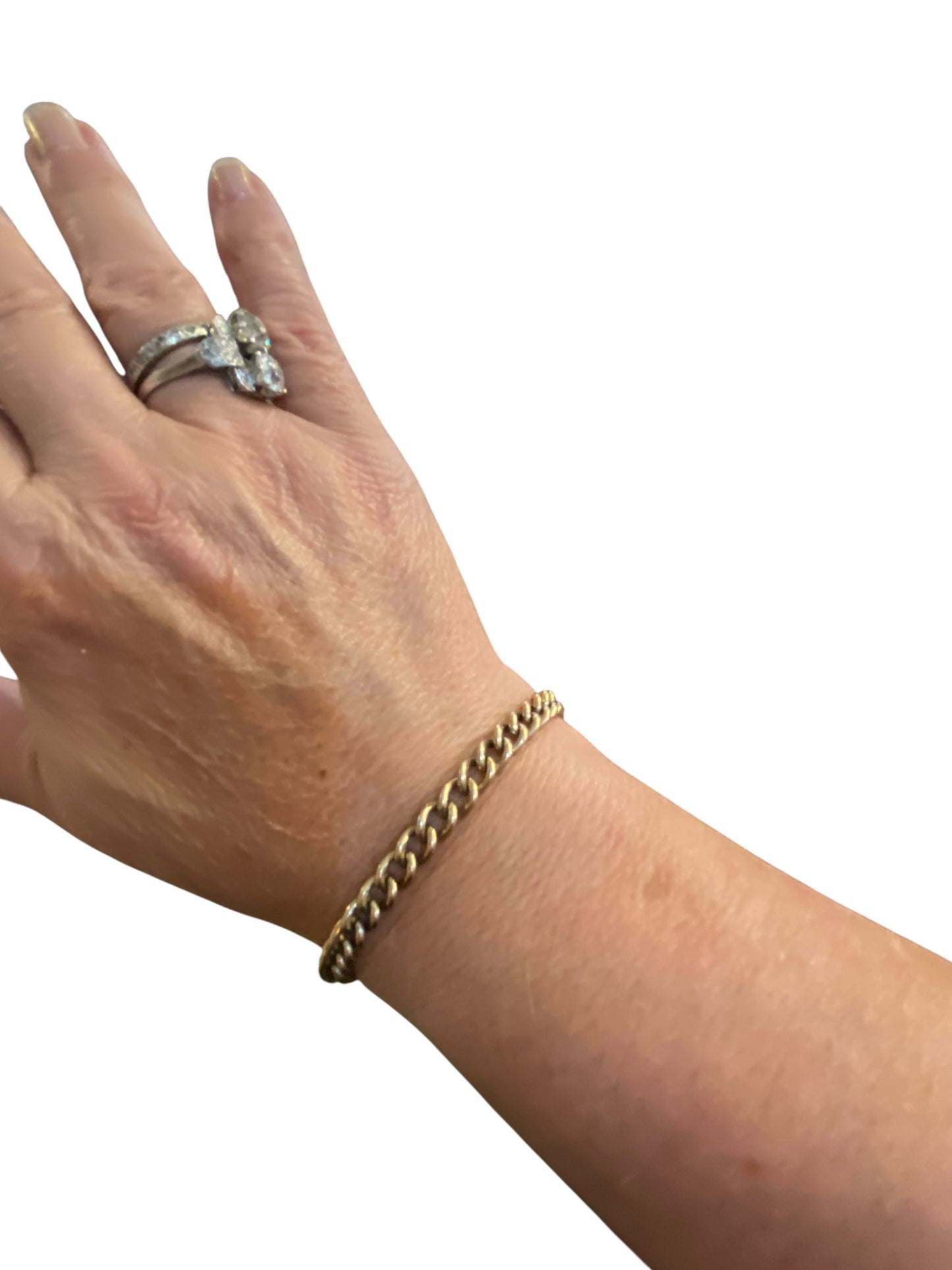 9ct vintage curb link bracelet, circa 1963
