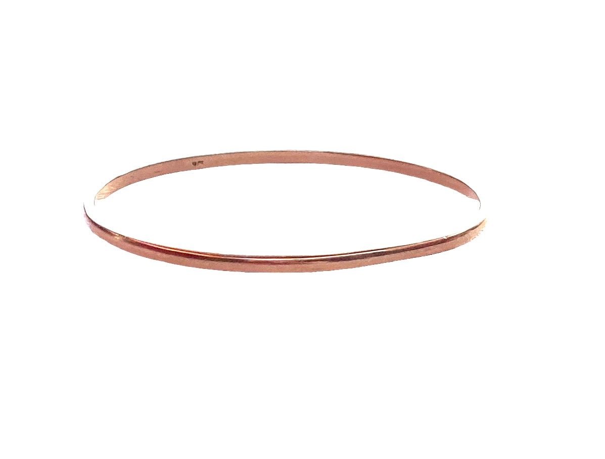 9ct vintage yellow gold plain bangle 11.9g