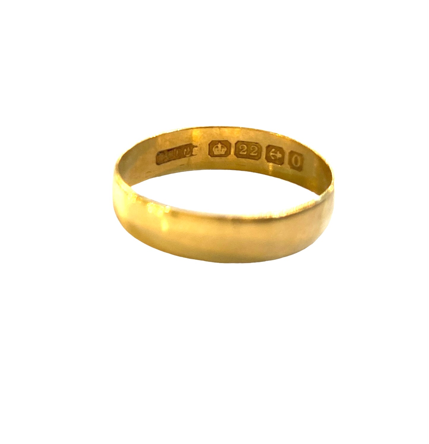 22ct Antique wedding band circa 1863 ring size N