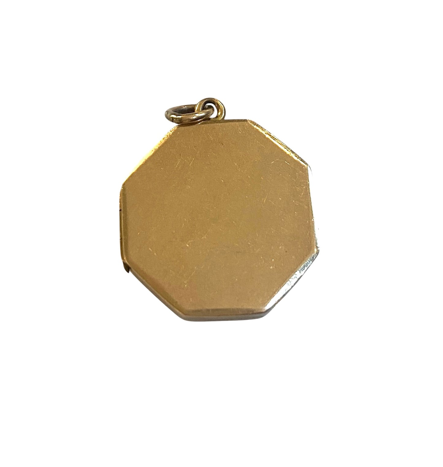 9ct vintage photo locket, octagonal circa 1945