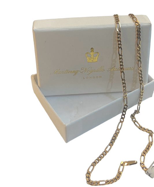 9ct vintage / pre owned gold Figaro link chain 4.8g 48cm 19 inches